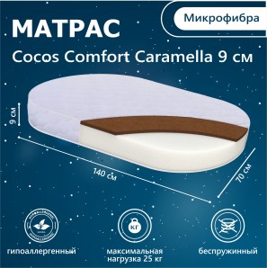 Матрас в кроватку Sweet Baby Caramella COCOS Comfort 139х69х9