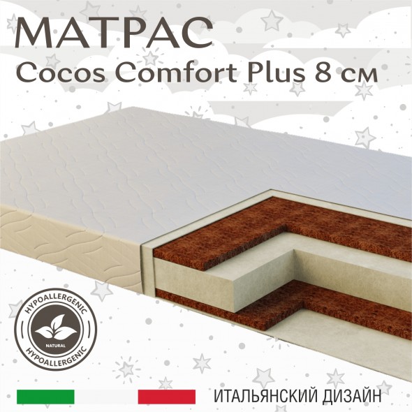 Матрас в кроватку Sweet Baby COCOS Comfort Plus р.120х60 8 см (микрофибра)