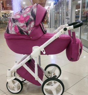 Детская модульная коляска Adamex Luciano 2 в 1 (Pink) 